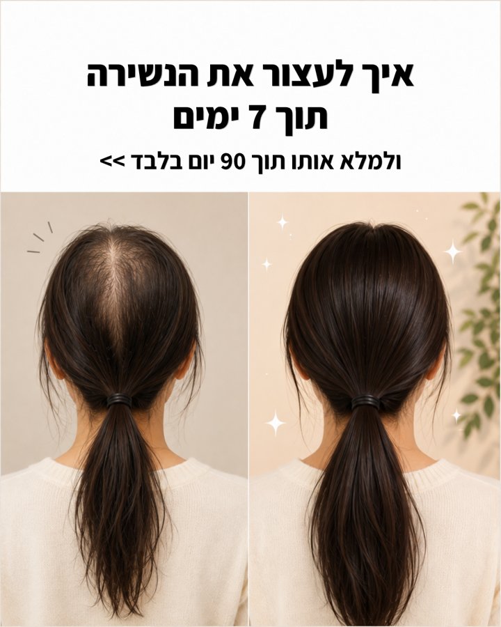 מודעה: איך לעצור את הנשירה תוך 7 ימים, לפני ואחרי